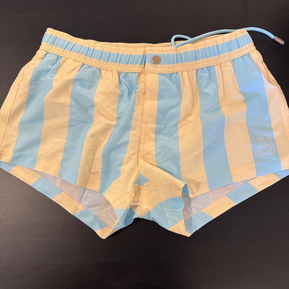 Bang Yellow and Blue Swim Trunks
